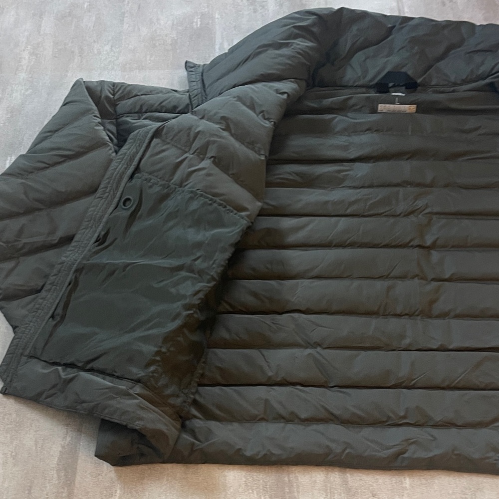 Adidas- Dark Military Green-quilted Jacket- SZ Large - Picture 3 of 11